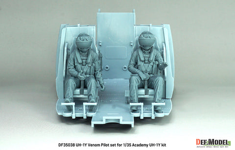 DEFモデル DF35038 1/35 アカデミー用 アメリカ海兵隊 UH-1Y ヴェノム パイロットセット（フィギュア2体、3Dプリントパーツ）
