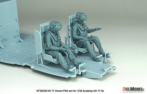 DEFモデル DF35038 1/35 アカデミー用 アメリカ海兵隊 UH-1Y ヴェノム パイロットセット（フィギュア2体、3Dプリントパーツ）