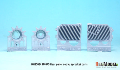 DEFモデル DM35034 1/35 M48A3 パットン リアパネル/起動輪セット(ドラゴン用)