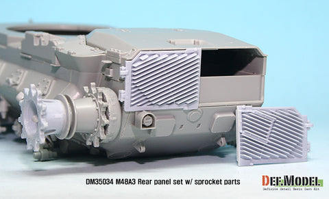 DEFモデル DM35034 1/35 M48A3 パットン リアパネル/起動輪セット(ドラゴン用)
