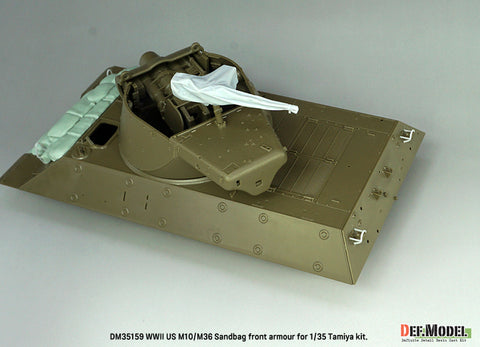 DEFモデル DM35159 1/35 アメリカ M10/M36 フロントサンドバッグアーマーセット (タミヤ用) -中期型