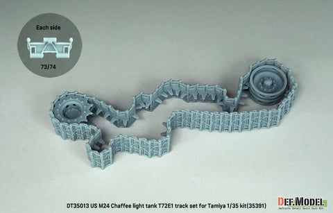 DEFモデル DT35013 1/35 アメリカ軍 M24 T72E1 可動式履帯セット（タミヤ 1/35キット用）
