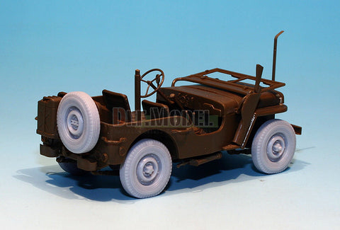 DEFモデル DW30013 1/35 イギリス コマンド/SAS ジープ ホイールセット (タミヤ1/35スケール用)