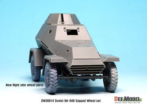 DEFモデル DW30014A 1/35 ロシア BA-64B 装甲車 ホイールセット (ミニアート1/35スケール用)