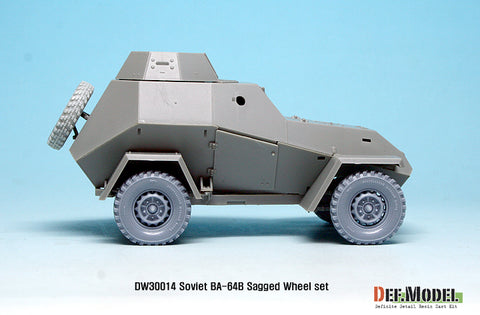 DEFモデル DW30014A 1/35 ロシア BA-64B 装甲車 ホイールセット (ミニアート1/35スケール用)