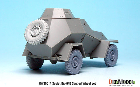 DEFモデル DW30014A 1/35 ロシア BA-64B 装甲車 ホイールセット (ミニアート1/35スケール用)