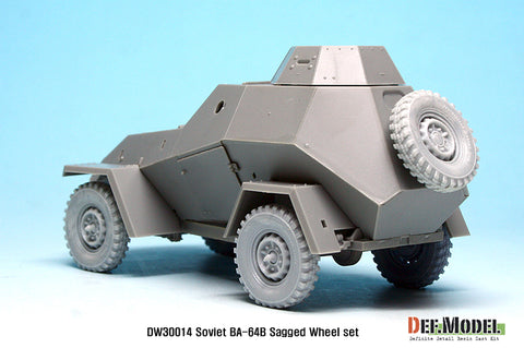 DEFモデル DW30014A 1/35 ロシア BA-64B 装甲車 ホイールセット (ミニアート1/35スケール用)