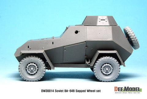 DEFモデル DW30014A 1/35 ロシア BA-64B 装甲車 ホイールセット (ミニアート1/35スケール用)