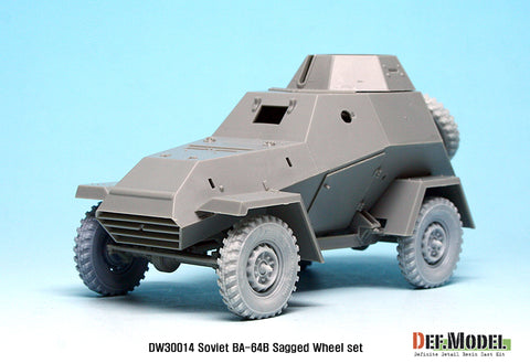 DEFモデル DW30014A 1/35 ロシア BA-64B 装甲車 ホイールセット (ミニアート1/35スケール用)