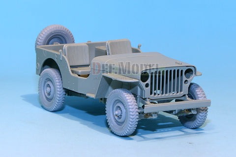 DEFモデル DW30018 1/35 アメリカ 1/4 ton '初期型' ホイールセット (ウィリス/フォードGP/バンタム 1/35スケール用)
