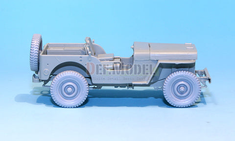 DEFモデル DW30018 1/35 アメリカ 1/4 ton '初期型' ホイールセット (ウィリス/フォードGP/バンタム 1/35スケール用)