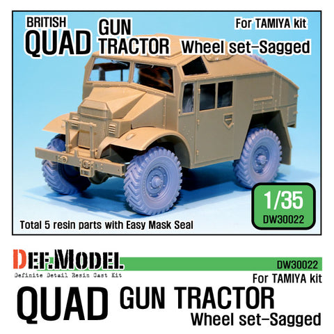 DEFモデル DW30022 1/35 イギリス クオード ガントラック ホイールセット (タミヤ用)