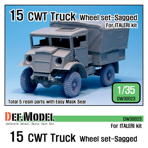DEFモデル DW30023 1/35 15 CWT トラックホイールセット (イタレリ1/35スケール用)