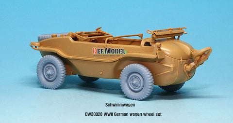 DEFモデル DW30028 1/35 ドイツ VW ホイールセット (タミヤ1/35スケール用)