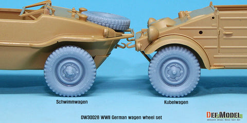 DEFモデル DW30028 1/35 ドイツ VW ホイールセット (タミヤ1/35スケール用)