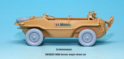 DEFモデル DW30028 1/35 ドイツ VW ホイールセット (タミヤ1/35スケール用)