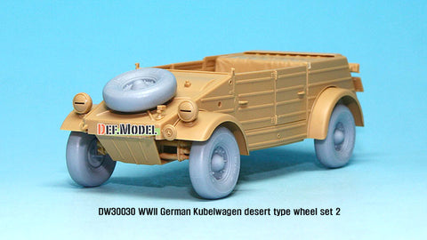 DEFモデル DW30030 1/35 ドイツ VW デザートタイプ ホイールセット2 (タミヤ用)