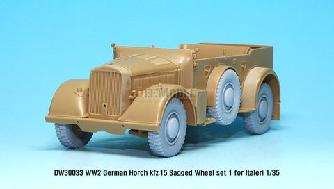 DEFモデル DW30033 1/35 ドイツ ホルヒ kfz.15 ホイールセット1 (イタレリ1/35スケール用)