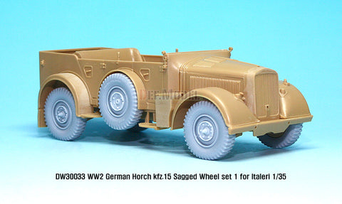 DEFモデル DW30033 1/35 ドイツ ホルヒ kfz.15 ホイールセット1 (イタレリ1/35スケール用)
