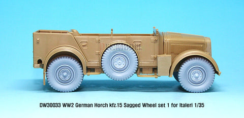 DEFモデル DW30033 1/35 ドイツ ホルヒ kfz.15 ホイールセット1 (イタレリ1/35スケール用)