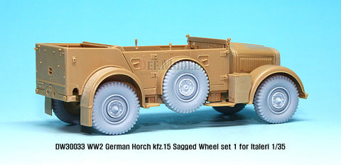 DEFモデル DW30033 1/35 ドイツ ホルヒ kfz.15 ホイールセット1 (イタレリ1/35スケール用)