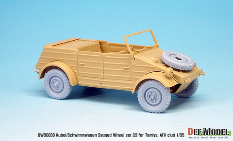 DEFモデル DW30038 1/35 ドイツ ワーゲン ホイールセット2(dw30003) (タミヤ/AFVクラブ1/35スケール用)