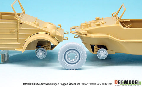 DEFモデル DW30038 1/35 ドイツ ワーゲン ホイールセット2(dw30003) (タミヤ/AFVクラブ1/35スケール用)