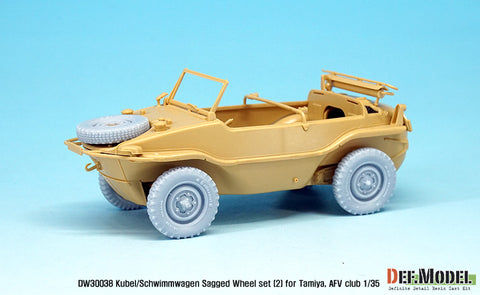 DEFモデル DW30038 1/35 ドイツ ワーゲン ホイールセット2(dw30003) (タミヤ/AFVクラブ1/35スケール用)