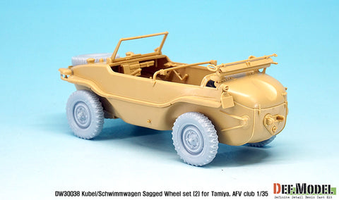 DEFモデル DW30038 1/35 ドイツ ワーゲン ホイールセット2(dw30003) (タミヤ/AFVクラブ1/35スケール用)