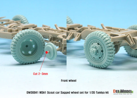 DEFモデル DW30041 1/35 アメリカ M3A1 スカウトカー 自重変形ホイールセット (タミヤ1/35スケール用)