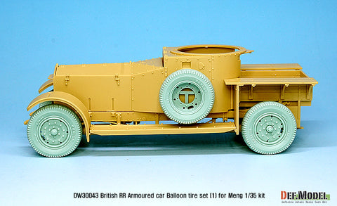 DEFモデル DW30043 1/35 イギリス RR装甲車 バルーン変形ホイールセット- 初期型 (モンモデル1/35スケール用)