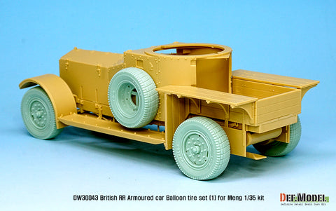 DEFモデル DW30043 1/35 イギリス RR装甲車 バルーン変形ホイールセット- 初期型 (モンモデル1/35スケール用)