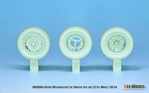 DEFモデル DW30044 1/35 イギリス RR装甲車 バルーン変形ホイールセット- 後期型 (モンモデル1/35スケール用)