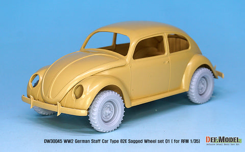 DEFモデル DW30045 1/35 ドイツ スタッフカー タイプ82E ホイールセット01-ワイド(コンチネンタル) (RFM1/35スケール用)