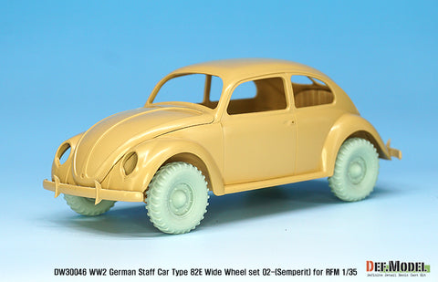 DEFモデル DW30046 1/35 ドイツ スタッフカー タイプ82E ホイールセット02-ワイド(センペリット) (RFM1/35スケール用)