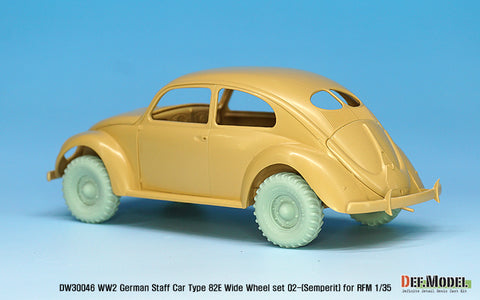 DEFモデル DW30046 1/35 ドイツ スタッフカー タイプ82E ホイールセット02-ワイド(センペリット) (RFM1/35スケール用)