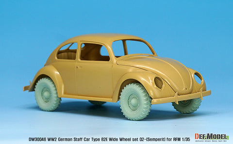 DEFモデル DW30046 1/35 ドイツ スタッフカー タイプ82E ホイールセット02-ワイド(センペリット) (RFM1/35スケール用)