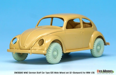 DEFモデル DW30046 1/35 ドイツ スタッフカー タイプ82E ホイールセット02-ワイド(センペリット) (RFM1/35スケール用)