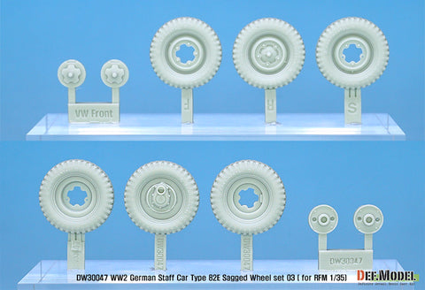 DEFモデル DW30047 1/35 ドイツ スタッフカー タイプ82E ホイールセット03 (RFM1/35スケール用)