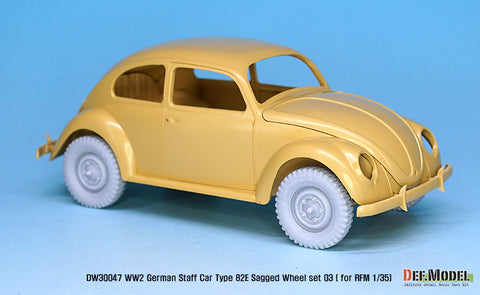 DEFモデル DW30047 1/35 ドイツ スタッフカー タイプ82E ホイールセット03 (RFM1/35スケール用)