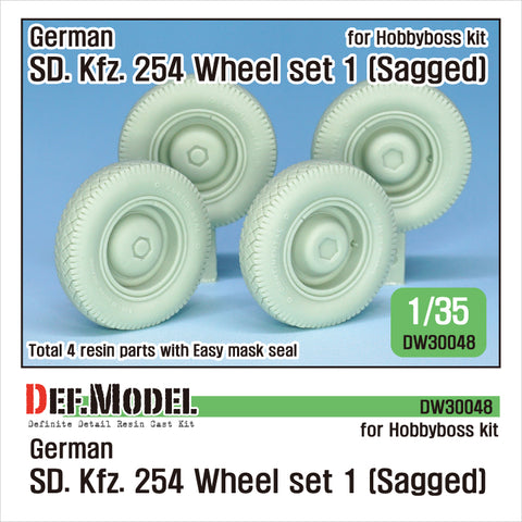 DEFモデル DW30048 1/35 ドイツ Sd.Kfz.254 自重変形ホイールセット01 (ホビーボス1/35スケール用)