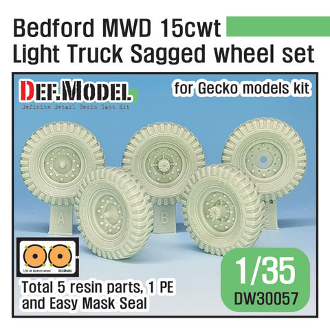 DEFモデル DW30057 1/35 イギリス ベドフォード MWD 軽トラック ホイールセット (ゲッコー1/35スケール用)