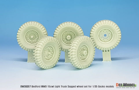 DEFモデル DW30057 1/35 イギリス ベドフォード MWD 軽トラック ホイールセット (ゲッコー1/35スケール用)
