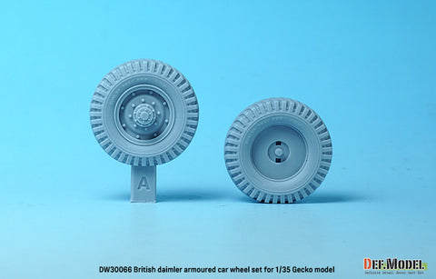 DEFモデル DW30066 1/35 WWII イギリス ダイムラー 装甲車 ホイールセット (ゲッコーモデル1/35スケール用)
