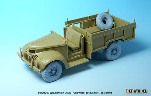 DEFモデル DW30067 1/35 WWII イギリス LRDG トラック ホイールセット (2) (タミヤ1/35スケール用)