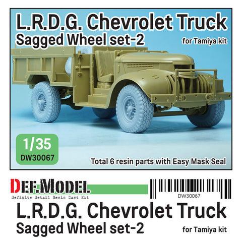 DEFモデル DW30067 1/35 WWII イギリス LRDG トラック ホイールセット (2) (タミヤ1/35スケール用)