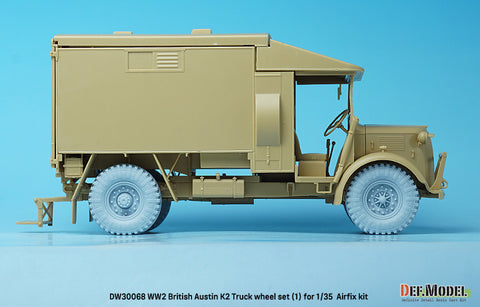 DEFモデル DW30068 1/35 WWII イギリス オースティン K2 トラック ホイールセット (1) - ダンロップ (エアフィックス1/35スケール用)