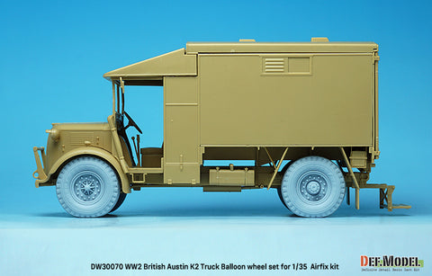 DEFモデル DW30070 1/35 WWII イギリス オースティン K2 トラック バルーンホイールセット -グッドイヤー (エアフィックス1/35スケール用)