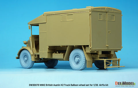 DEFモデル DW30070 1/35 WWII イギリス オースティン K2 トラック バルーンホイールセット -グッドイヤー (エアフィックス1/35スケール用)