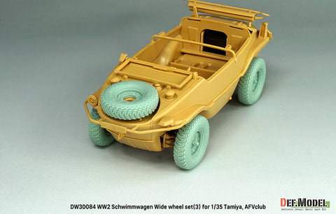 DEFモデル DW30084 1/35 ドイツ軍 シュビムワーゲン用ワイドホイールセット (3) - ゼンペリット社製（タミヤ／AFVクラブ 1/35スケール用）
